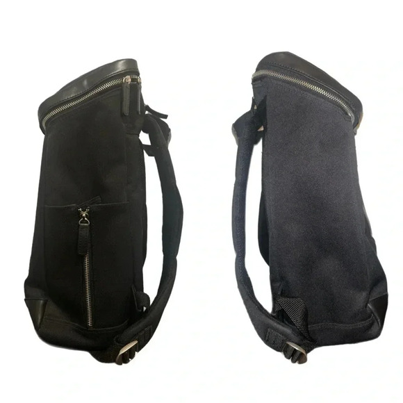 Venque Amsterdam Water Resistant 15” Laptop Backpack fabric Real Leather Top 19L - Picture 9 of 16